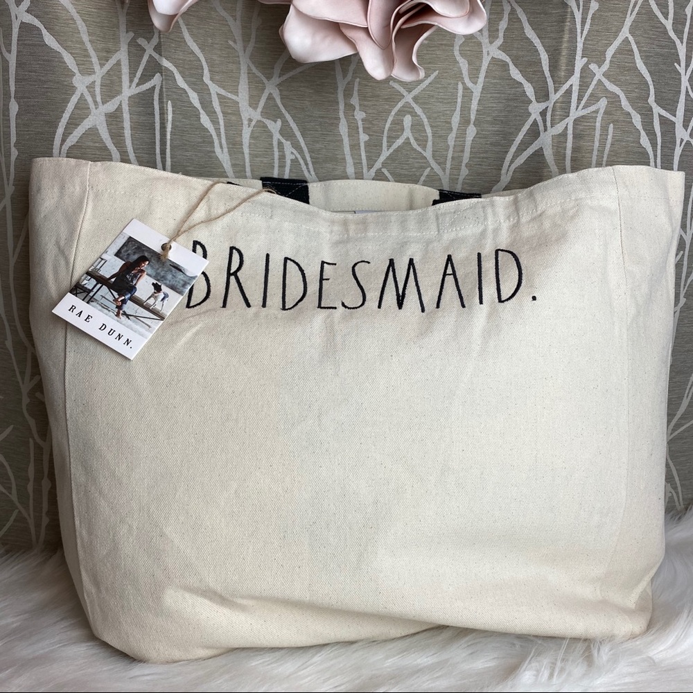 RAE DUNN BRIDESMAID TOTE WEDDING BRIDE NEW HTF RD